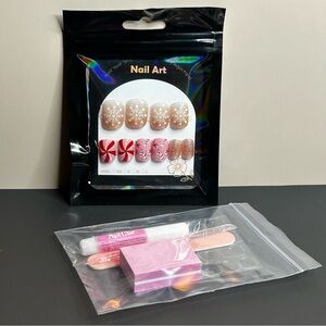 29 Piece Nail Art Set Christmas Candy Cane Winter Theme